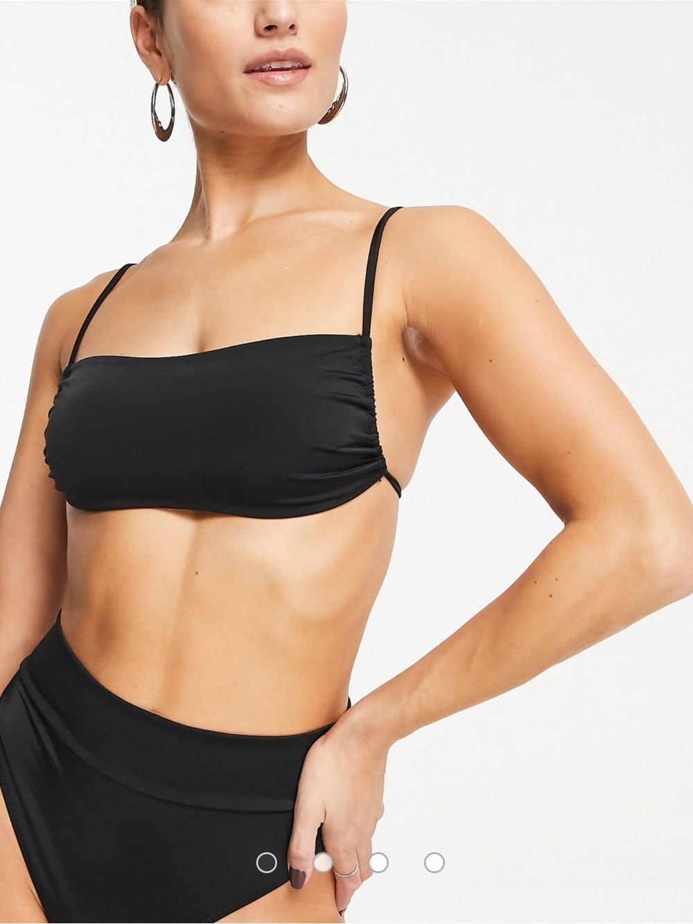 Weekday Black Aqua Bandeau Top